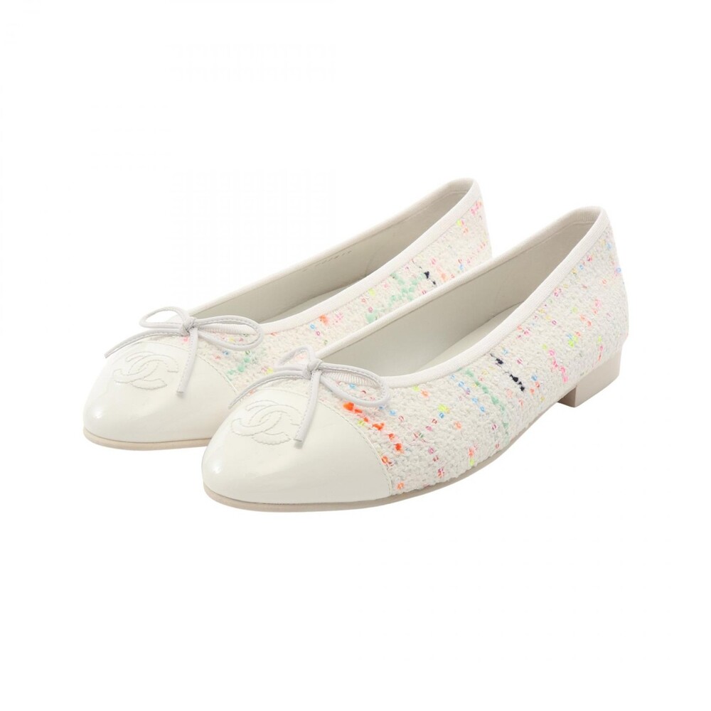 Chanel Ballerina Pumps Shoes #38 Patent #301317C11B